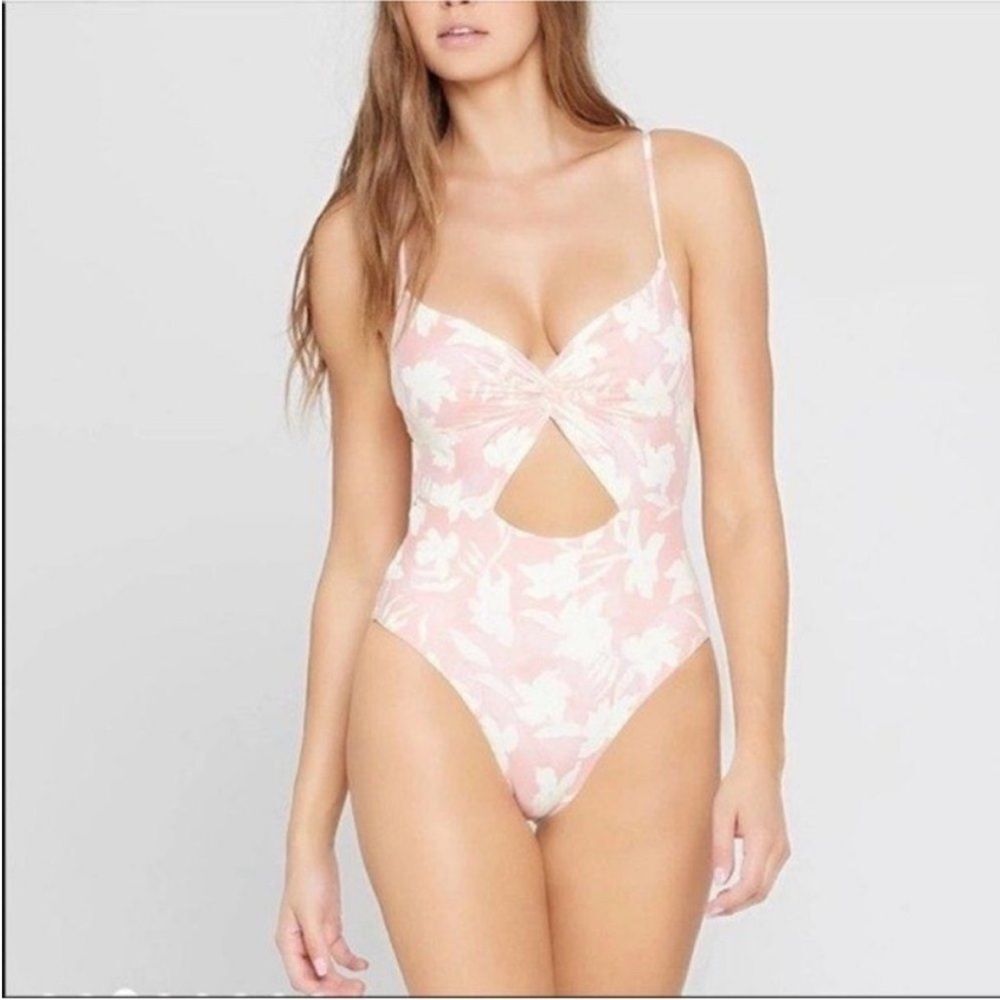 L*Space Pink Floral One Piece Swimsuit